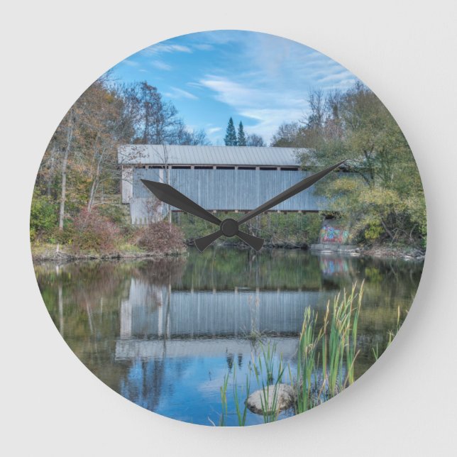 Milby Covered Bridge Large Clock (Front)