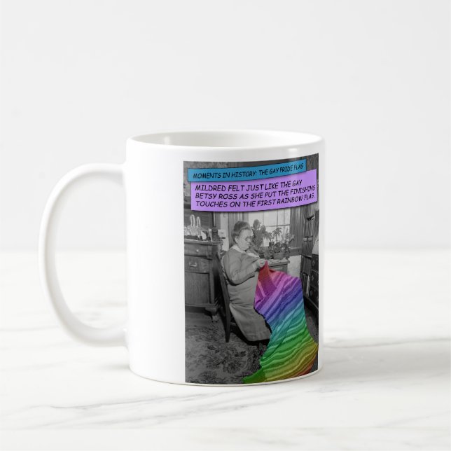 Mildred, the Gay Betsy Ross Coffee Mug (Left)