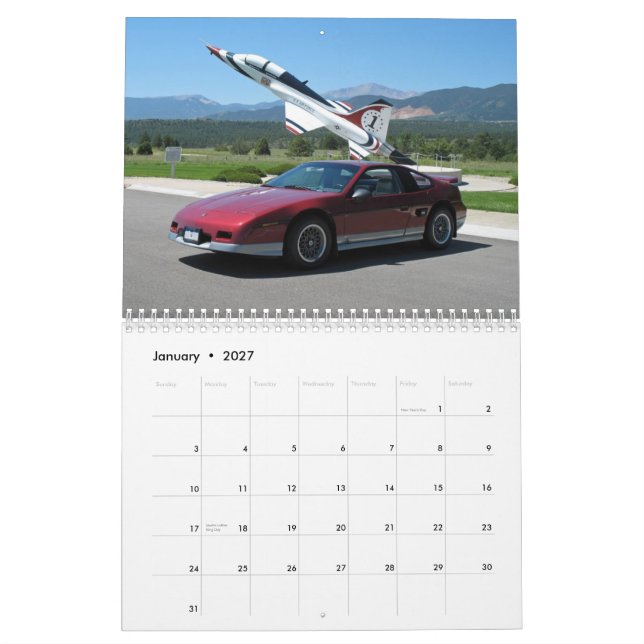 Mile High Fieros 2011 Calendar (Jan 2027)