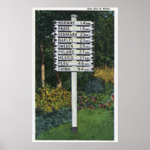 Mile Marker Sign Post