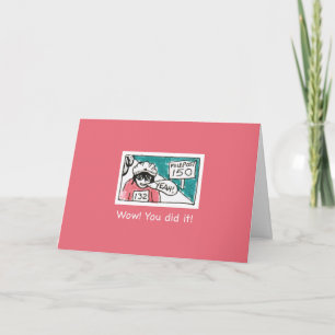 Milepost 150 Pink Congratulations Greeting Card