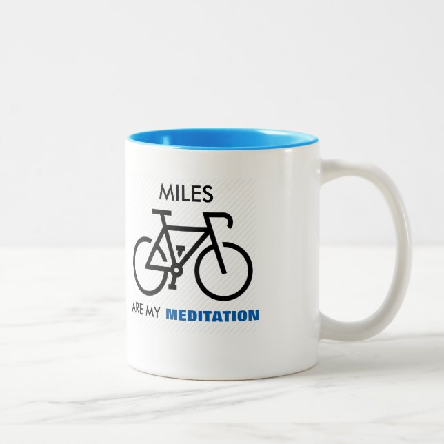 Miles Are My Meditation Two-Tone Coffee Mug (Right)