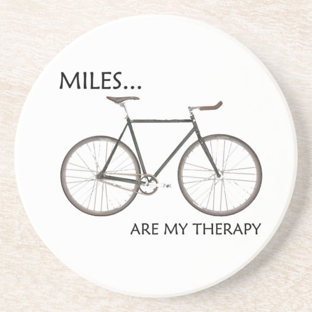 MIles Are My Therapy Coaster (Front)
