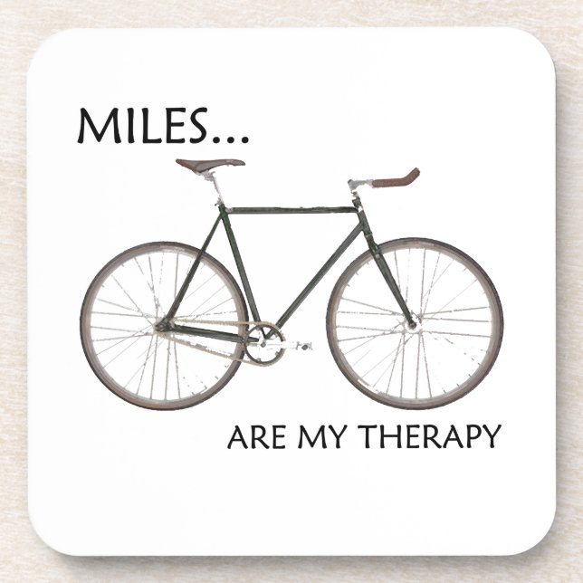 MIles Are My Therapy Coaster (Front)