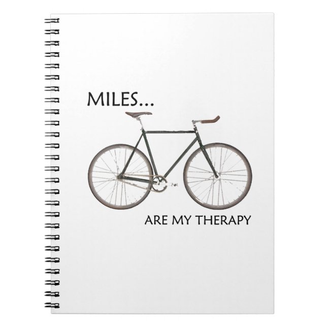 MIles Are My Therapy Spiral Notebook (Front)