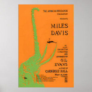 Miles Davis - Gil Evans jazz poster - At Carnegie