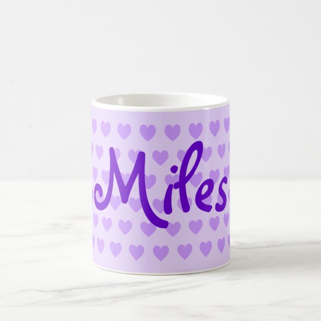 Miles in Purple Coffee Mug (Center)