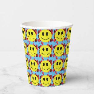 Miles of Smiles Classic Grin Faces Paper Cups
