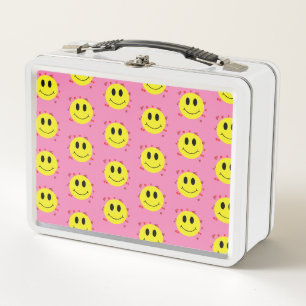 Miles of Smiles Classic Grin Faces Personalised Metal Lunch Box