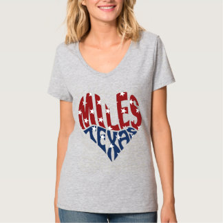 "MILES, TEXAS HEART STARS" T-Shirt