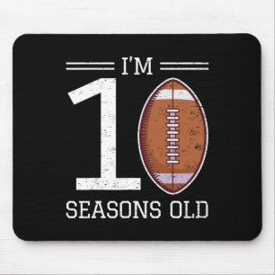 Milestone 10th Birthday American Football Boy 10 Y Mouse Pad
