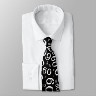 Milestone 60 Random Number Pattern Black/White Tie