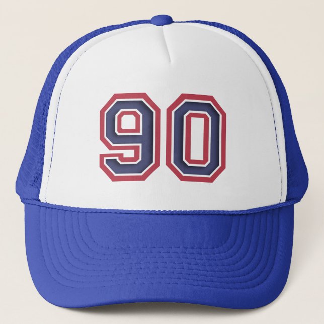 Milestone 90th Birthday Party Trucker Hat (Front)