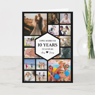 Milestone Anniversary With Hexagon Centre Photo Card