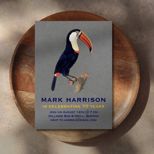 Milestone Birthday Bird Invitation (Creator Uploaded)