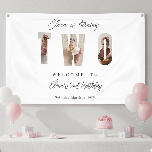 Milestone Birthday Photo Typography Banner (Creator Uploaded)