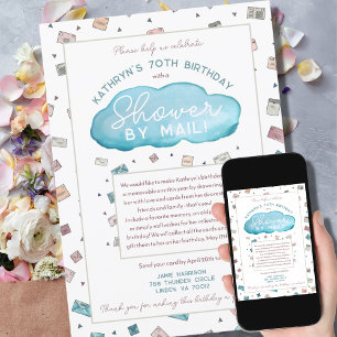 Milestone Birthday Shower by Mail Invitation