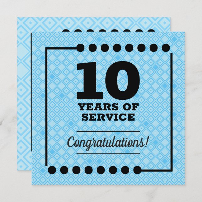 Milestone employee anniversary recognition award invitation (Front/Back)