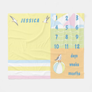 Milestone Ocean Breeze Baby Fleece Blanket