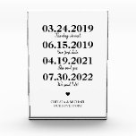 Milestone Our Love Story Wedding Date Photo Block<br><div class="desc">This stylish minimalistic print is the perfect addition to the wall décor in any room in your home. It's the perfect Wedding,  Valentine's Day or Anniversary gift for someone special in your life. Easy to customise with the couples special dates,  bride and groom names,  and location.</div>