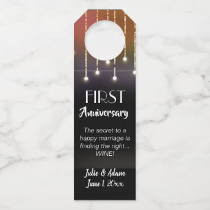Milestone Personalised Anniversary Wine Tags