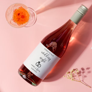 Milestone Personalised Wedding Gift for Newlywed Wine Label