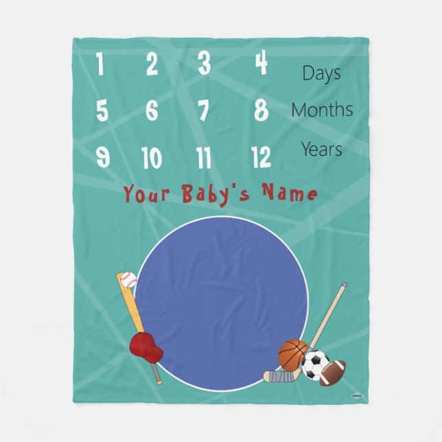 Milestones Baby Blanket HAMbyWG  (Front)