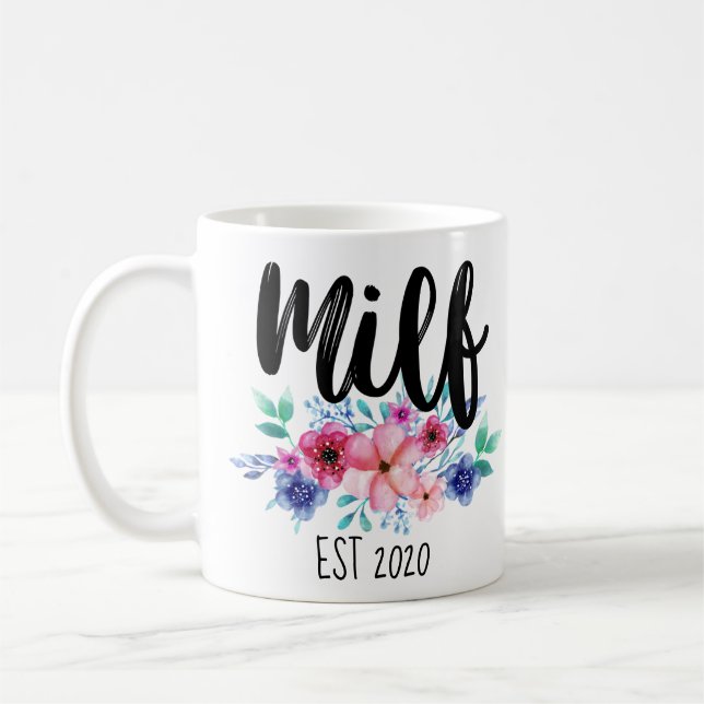 Milf established with custom date coffee mug (Left)