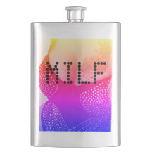 Milf Flask Hot Pink & Silver chest.