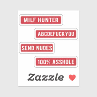 Milf Hunter Sticker Pack ( Red )