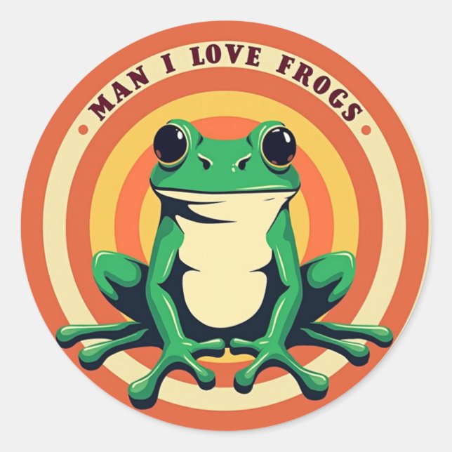 MILF. Man I Love Frogs Classic Round Sticker (Front)