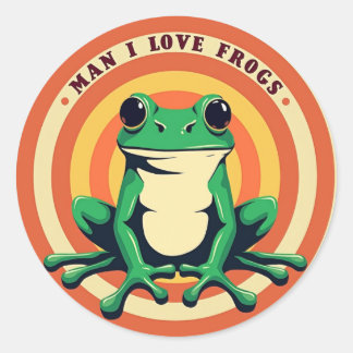 MILF. Man I Love Frogs Classic Round Sticker