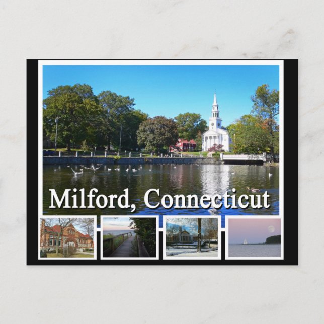 Milford Connecticut Multiview Postcard (Front)
