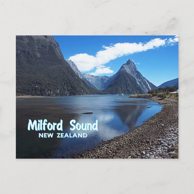 Milford Sound, New Zealand Postcard (Front)