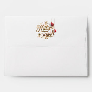 Milied it-Tajjeb Maltese Gold Christmas Envelope