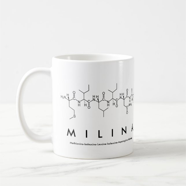 Milina peptide name mug (Left)