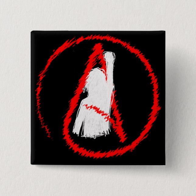 Militant Atheist 15 Cm Square Badge (Front)