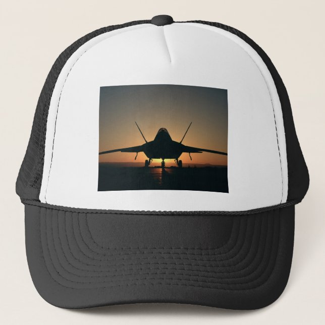 Military aircraft silhouette trucker hat (Front)