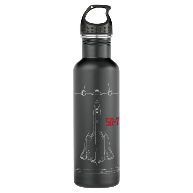 Military Aircraft Sr-71 Blackbird Usaf Pilot Gif.p 710 Ml Water Bottle (Front)
