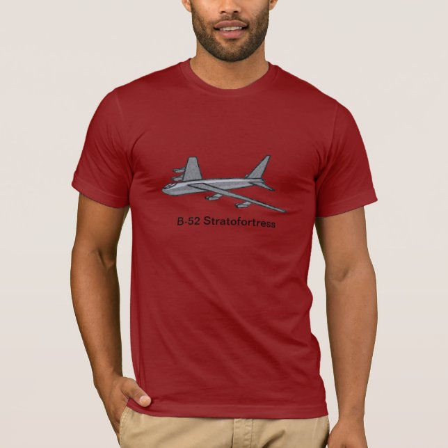 Military AirForce B-52 Bomber Aircraft In Flight T-Shirt (Front)