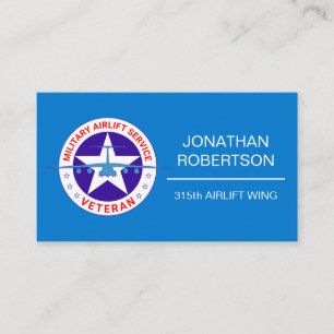 Military Airlift Service Veteran customisable Business Card