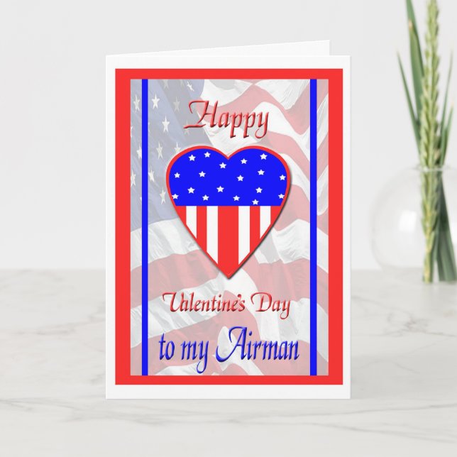 Military Airman Valentine's Day Card (Front)