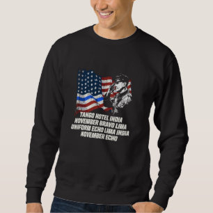 Military Alphabet Police Officer Patriotic Policem Sweatshirt