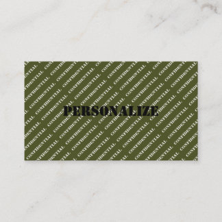 Military Armed Forces Recruiter Army Green Style Business Card