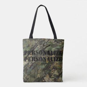 Military Armed Forces Style Camouflage Mask Black Tote Bag