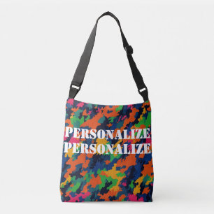 Military Armed Forces Style Camouflage Neon Crossbody Bag