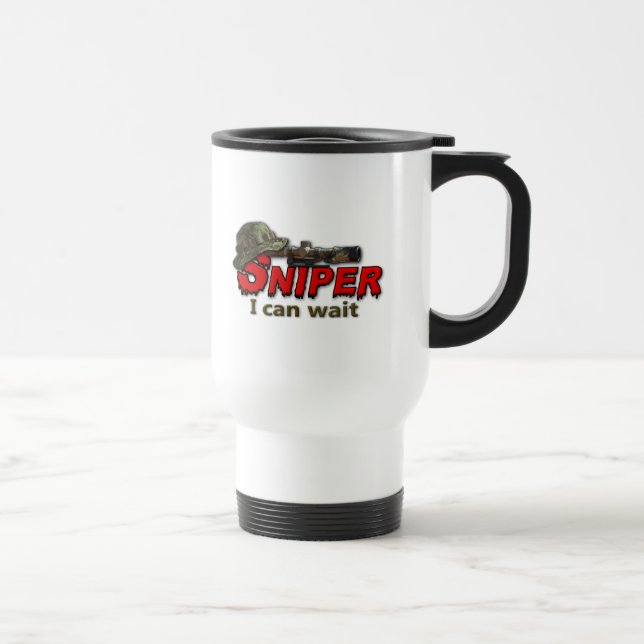 military army navy marines sniper snipers travel mug (Right)