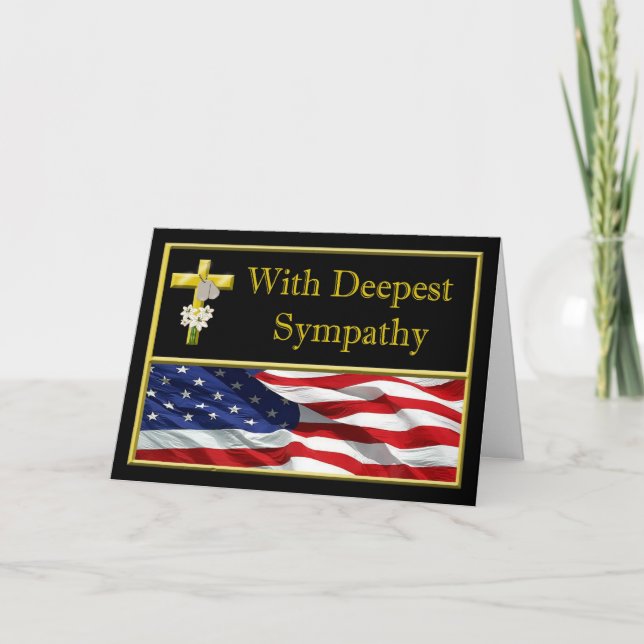Military Army Sympathy Card (Front)