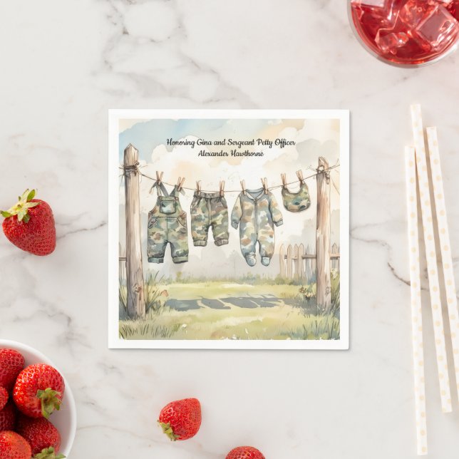 Military Baby Shower  Napkin (Insitu)