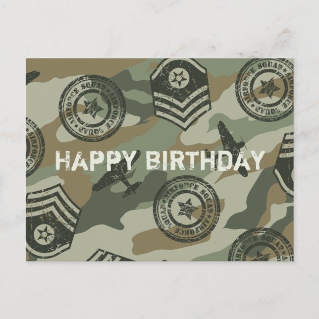 Military badges postcard (Front)